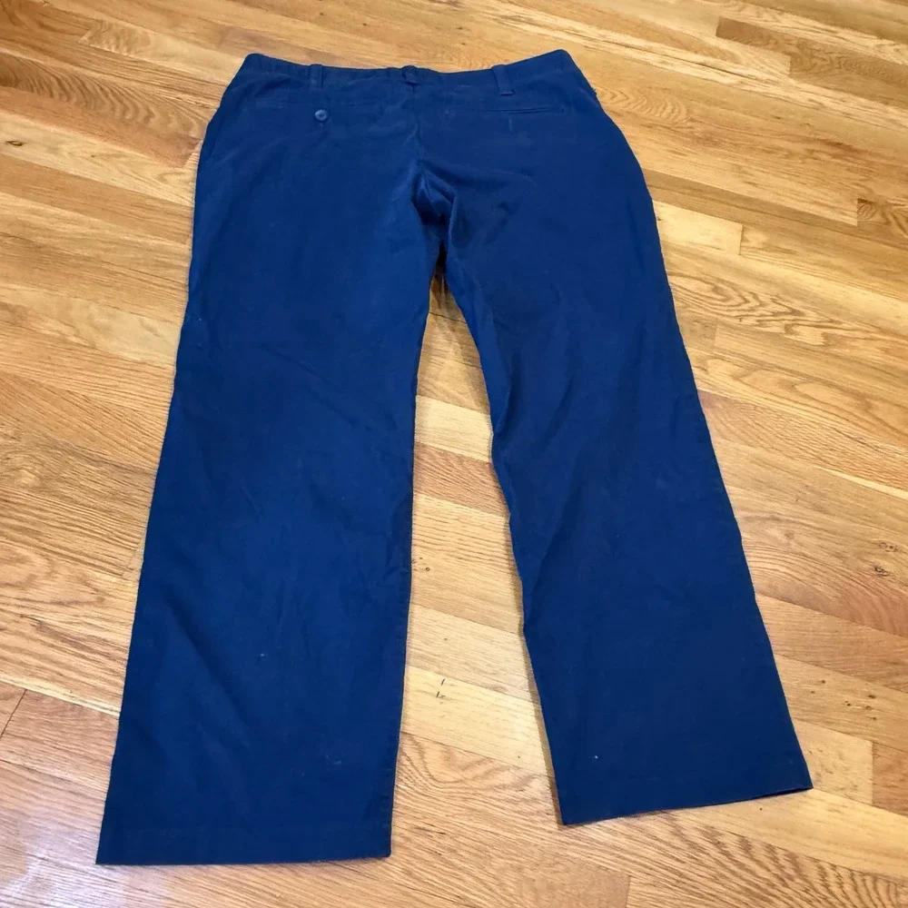 Under Armour Mens Navy Blue Golf Pants Straight Leg Performance Trousers 40x30